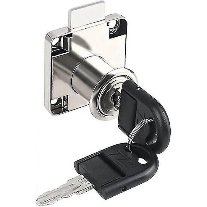 Lot de 4 verrous à came avec 2 clés pour portes de placard armoires et tiroirs de bureau.