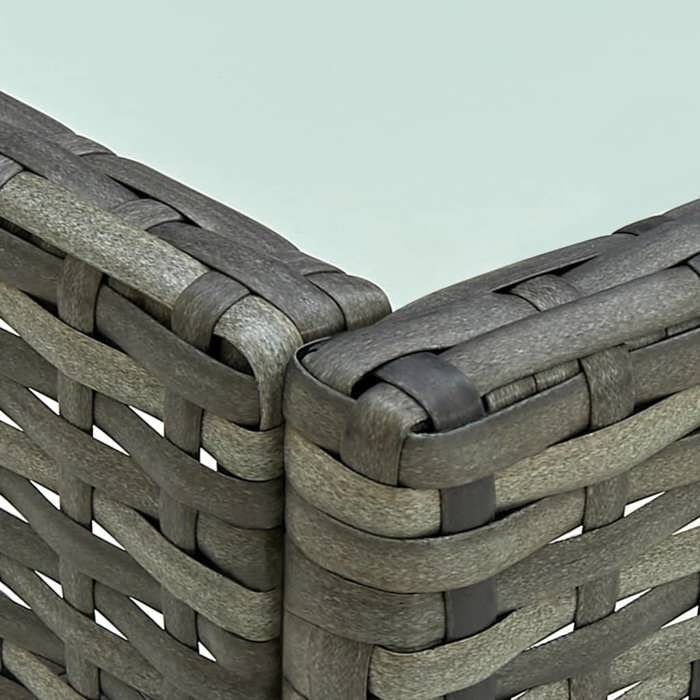 BESTLIFE Salon de jardin 4 pcs avec coussins résine tressée grisavec manuel de montage（77494778）VIDAXL