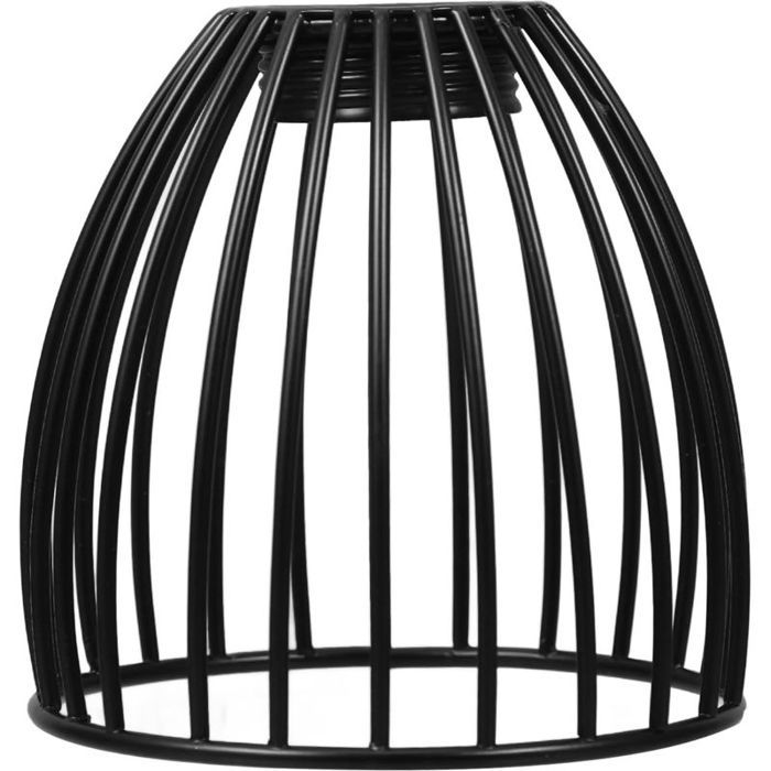Abat jour cage métallique - Fer forgé Style industriel - Lampe intérieure - 8x8x8 cm