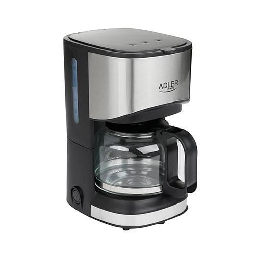 Cafetière filtre ADLER AD-4407 - Noir/Gris - 10-12 tasses - Arrêt automatique