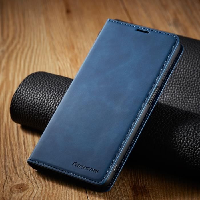 Étui Portefeuille Avec Dragonne Pour Oukitel C1 / C1 Pro - Coque En Cuir PU, Support Intégré, Charge Sans Fil - Noir