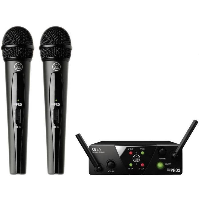 Microphone sans fil AKG WMS40MiniDual Résistant à la transpiration Analogique 50 Hz 20 kHz