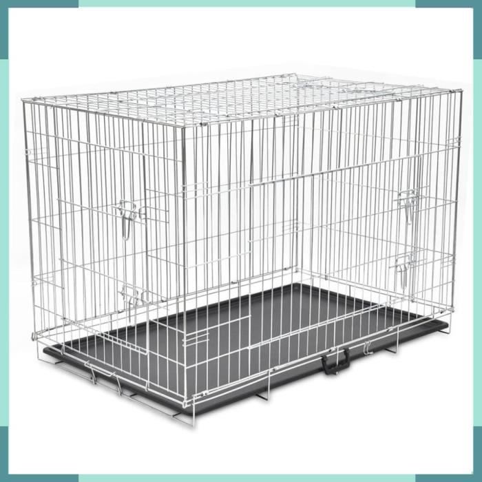 Meilleurs prix pour ASHATA Cage métallique et pliable pour chiens XXL -FHE170219