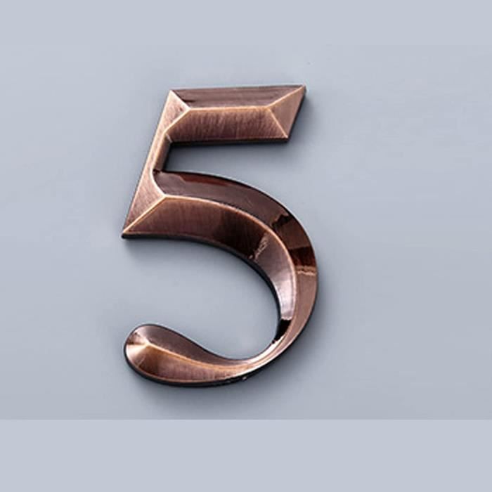 Numéro de Maison Design,pour Maison Appartement Hôtel Porte,Plaque  d'immatriculation en métal ABS, numéro de Maison tridimens[A317] -  Cdiscount Bricolage