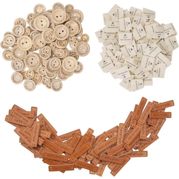 20 étiquettes En Cuir PU – Fait Main – Relief – Rose Et Rouge – Uxcell – Neuf