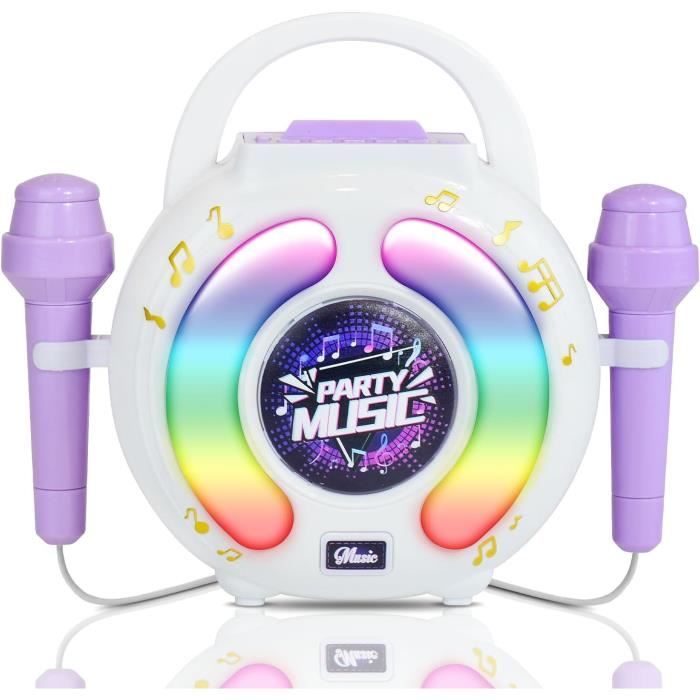 Machine de karaoké pour enfants, haut-parleur Bluetooth portable avec  microphone sans fil, lecteur MP3 de musique pour filles - Cdiscount  Informatique