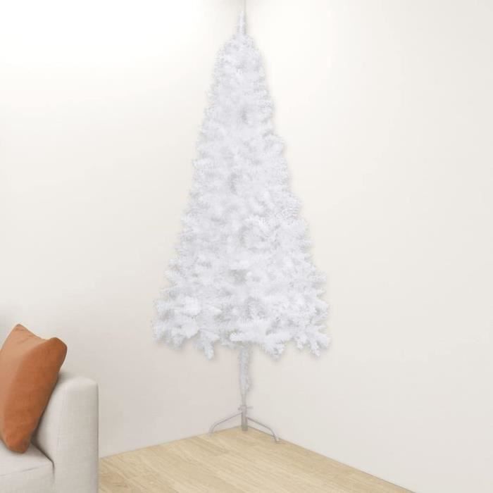 Sapin De Noël Artificiel D'Angle Blanc 240 Cm Pvc[u985] Cdiscount Maison