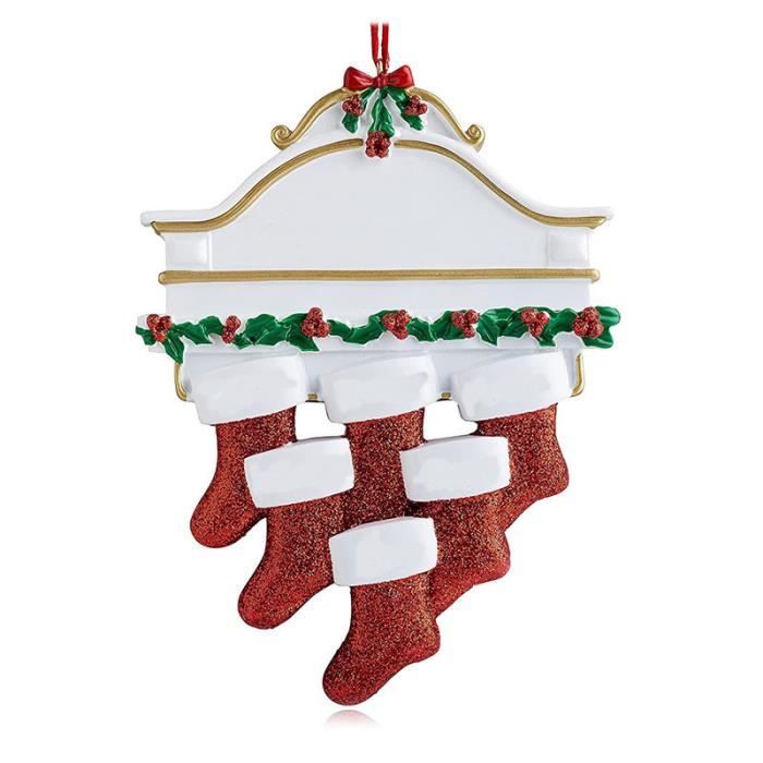 Décorations de Noël personnalisées 2024 Famille Chaussettes Nom personnalisé Cadeaux Sapin de 