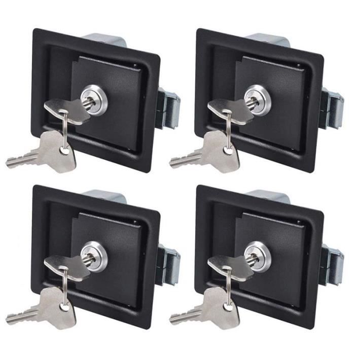 Serrure Antivol Remorque HASKYY - Kit Complet Avec Cadenas Ronde Et Capuchon - Universelle Pour Attelages