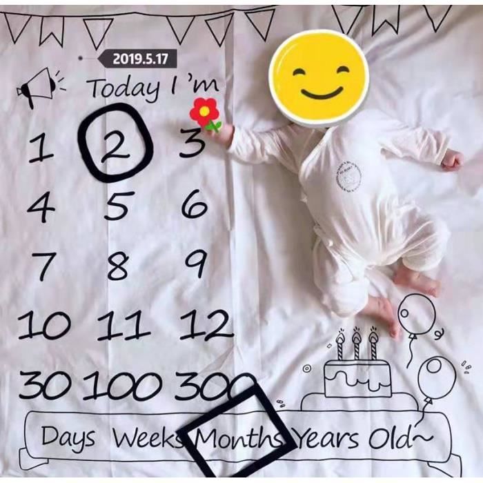 Version Ivoire Infantile Bebe Jalon Couverture Photo Photographie Accessoire Couvertures Toile De Fond Tissu Calendrier Bebe Cdiscount Puericulture Eveil Bebe