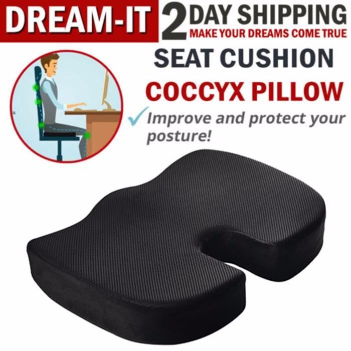 Chaise De Bureau Coccyx Coussin Orthopedique Coussin De Siege De Voiture Coccyx Memoire Tampon De Mousse S6619 Achat Vente Oreiller Cdiscount