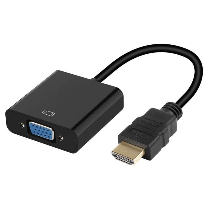 PC Macbook Écran Ordinateur homiki Adaptateur HDMI vers VGA 1080p avec Sortie Audio pour TV Box 
