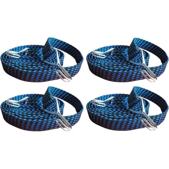 Tendeurs Réglables En Acier Dur – Extrémités Aluminium Bleu – Pour Traxxas Slash Rustler Hoss Stampede 4x4 XO-1 Jato – Réf 5539