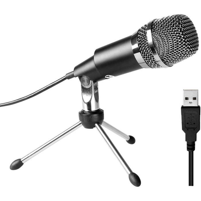 Microphone Plug In Computer Microphone PC, Plug and Play Microphone à condensateur USB[2746 ...