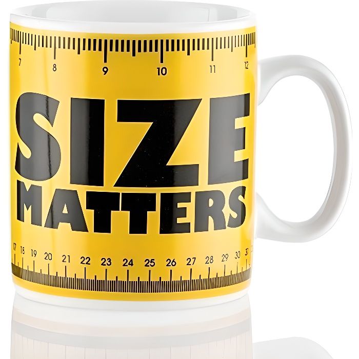 Mug XXL Size Matters Tasse avec motif mètre ruban 850 ml - Cdiscount  Puériculture & Eveil bébé