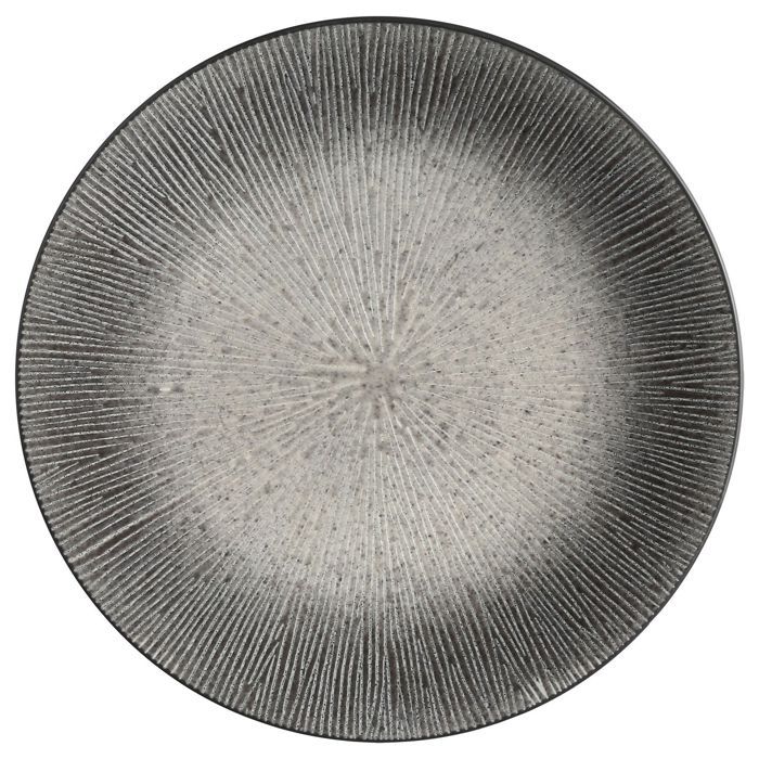 Toilinux - Lot 2x Assiette plate Atelier - Céramique - Gris