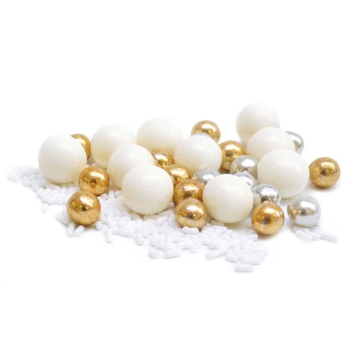 ScrapCooking - Pot De Décors Sucrés Féerique 80g - Doré, Argent, Blanc