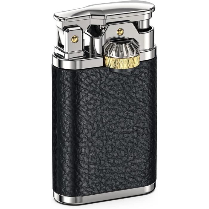Briquet Sanji En Laiton - Flamme Douce, Mécanisme à Silex, Sans Gaz Inclus - Cadeau Homme élégant