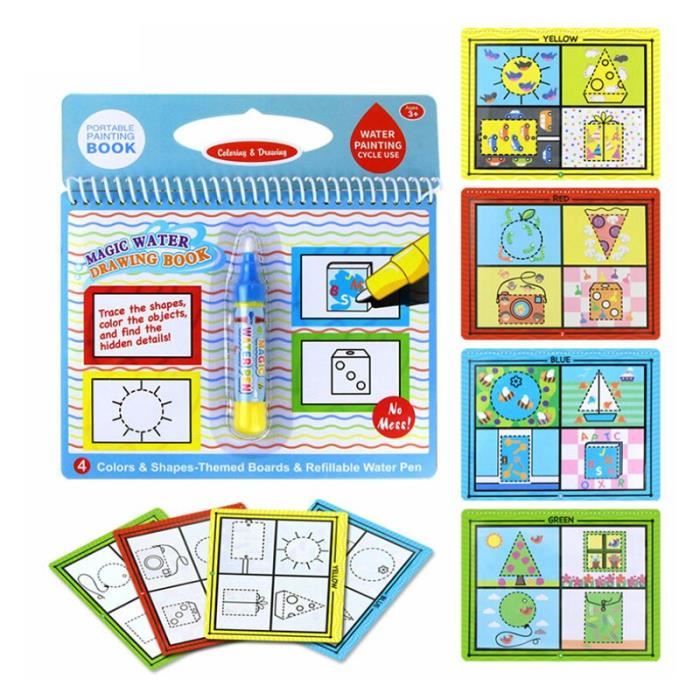 Livre de dessin à l'eau magique Montessori, jouet de coloriage à l'eau