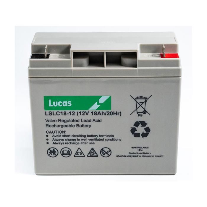 Batterie Plomb étanche Stationnaire et Cyclage Lucas VRLA AGM LSLC18-12 12V 18Ah