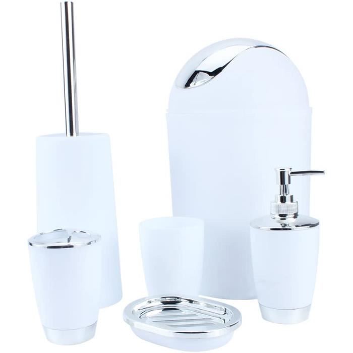 Set Salle De Bain Verre 5 Pièces Mumisuto - Distributeur Savon, Porte-Brosse à Dents | Déco Moderne