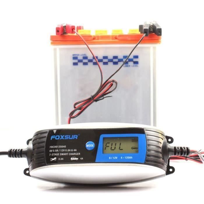6v 12v 0 8a 4a Chargeur De Batterie De Voiture De Moto Chargeur Au Plomb A 7 Etapes Prise Europeenne Achat Vente Chargeur De Batterie 6v 12v 0 8a 4a Chargeur De Bat Cdiscount