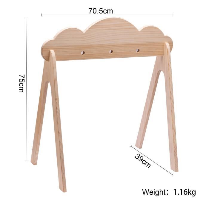 tapis d eveil 1pc en bois salle de sport support de jeu nuages suspendus bebe jouets mobile support de lit en bois type clouds cdiscount puericulture eveil bebe