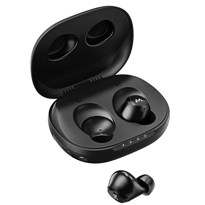 Casque Audio Mpow M20 Ecouteurs Sans Fil Tws Bluetooth Ecouteur Aptx Controle Tactile Ecouteurs Cvc8 0 Micro Black Tws Earphone Cdiscount Tv Son Photo