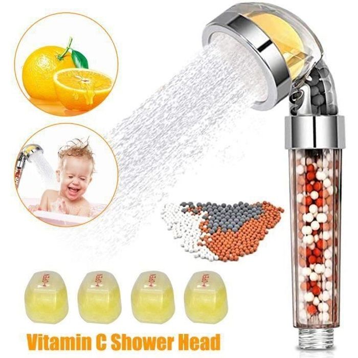 L'eau filtrée de pomme de douche de vitamine C adoucit la tête de L'eau filtrée de pomme de douche de vitamine C adoucit la tête de