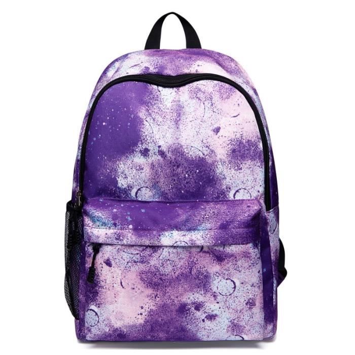 violet - galaxy backpack multifunctional travel backpack students school bag bookbag leisure daypack for kids