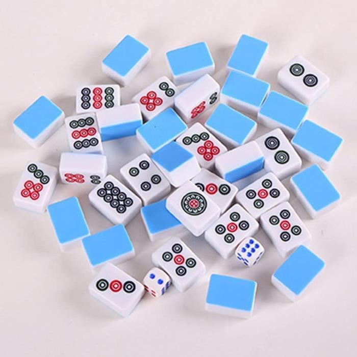 Grand Jeu De Mahjong En Bois - Dimensions 34x23x6 Cm, 2.5 Kg (Neuf)