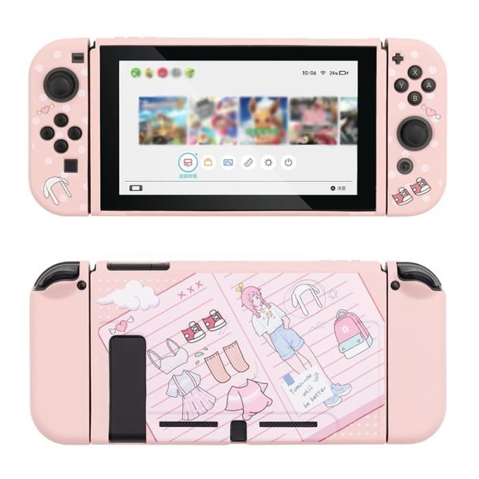 Coque TPU Mignonne Pour Tamagotchi Paradise - Protection Silicone Avec Crochet Porte-clés, Rose