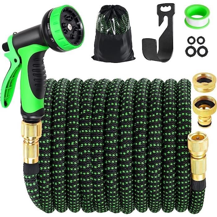 Tuyau D'arrosage Extensible 15 M Avec Pistolet 8 Fonctions - Pour Jardin, Voiture, Animaux - 6