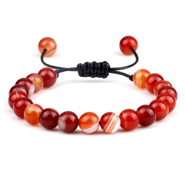 Bracelet En Pierre Oeil Vert 8mm - Perles Naturelles, Neuf Avec étiquettes, Couleur Blanc Et Vert