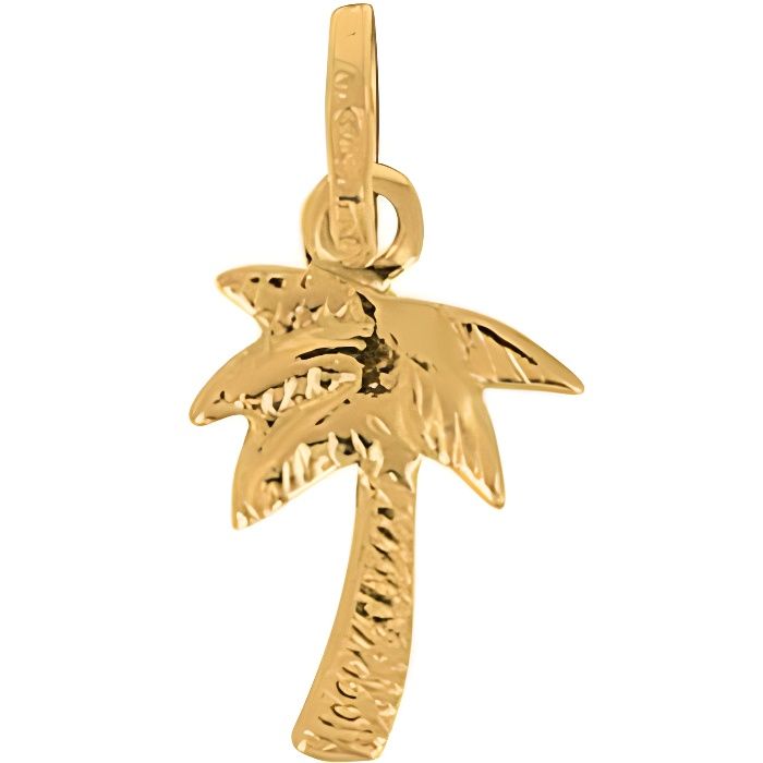 Pendentif Palmier En Or Jaune 18 Carats - Poids 0,75g - Occasion Très Bon État