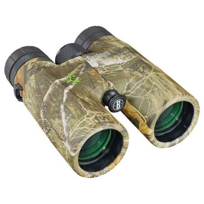 BUSHNELL - Jumelles pour Adultes - Powerview - 10x42 - Noir - Prisme en Toit - Camouflage - Grossissement Puissant - Lumineuses - 14