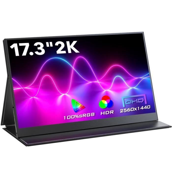 Écran Portable 17 Pouces CDISPLAY – Moniteur 2K USB-C – IPS – 300cd/m² – 1000:1