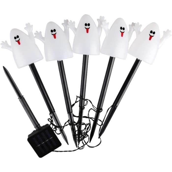 Lot De 6 Lampes Solaires Citrouille Halloween - Décoration Extérieure Changeante De Couleur - Étanche IP65 - Pour Jardin Ou Allée