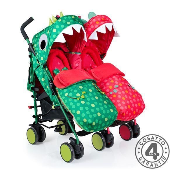 COSATTO Poussette Double Supa Dupa Dinomee Mo CT3910 Vert et rouge Cdiscount Puericulture Eveil bebe