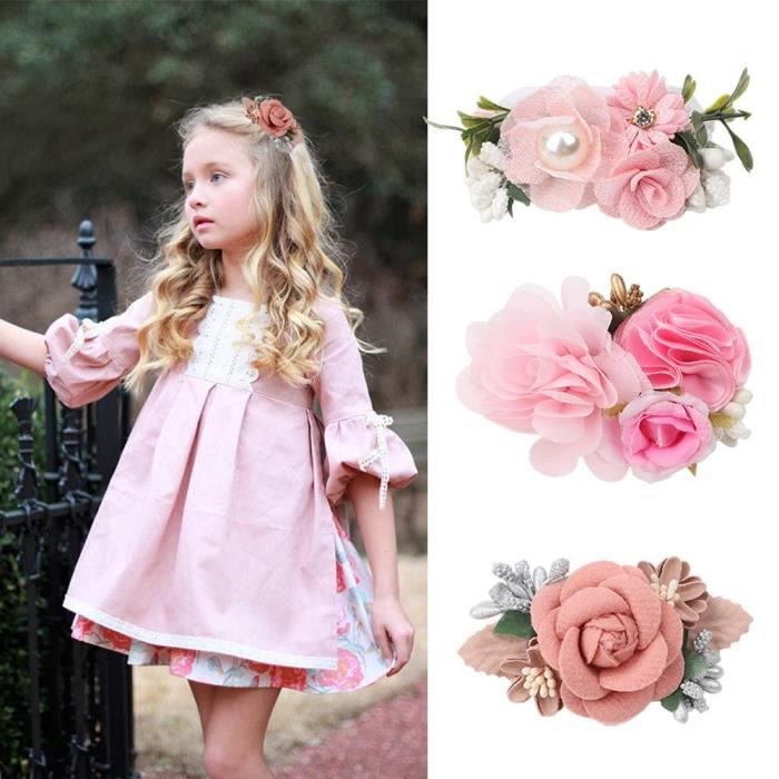 16 Barrettes à Cheveux Pour Filles JEYORZY | Antidérapantes, Motifs Floraux Doux | Pour Cheveux Fins, Bébés Et Enfants