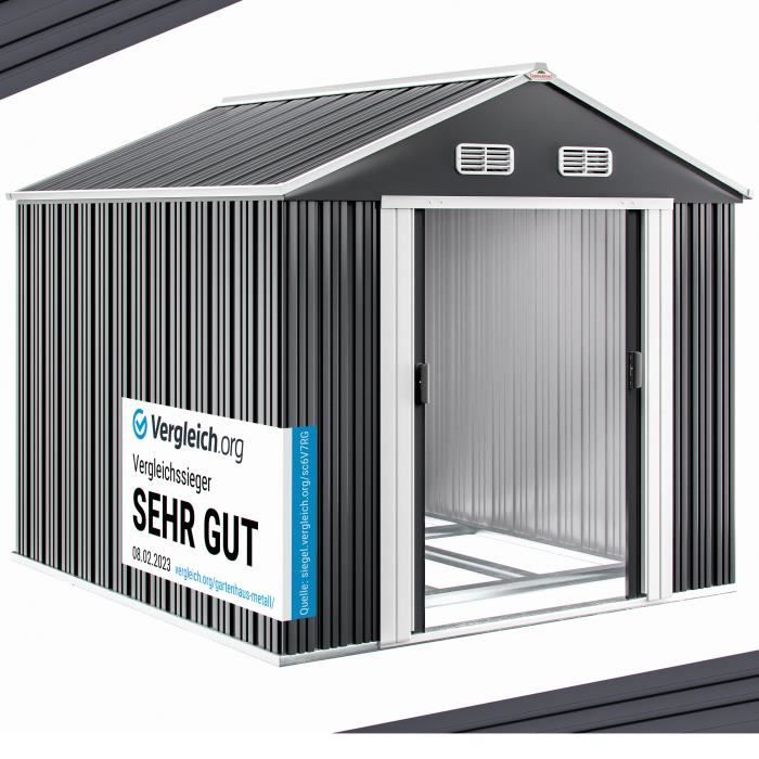 Abri De Jardin En Metal Gris 14 65 M Cabane Remise De Jardin