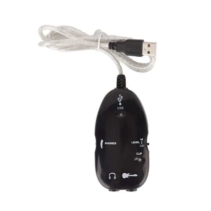 Interface Audio USB Pour Guitare - Adaptateur Câble Guitare Vers USB, Enregistrement Sur PC/Mac, Couleur Noire - 5