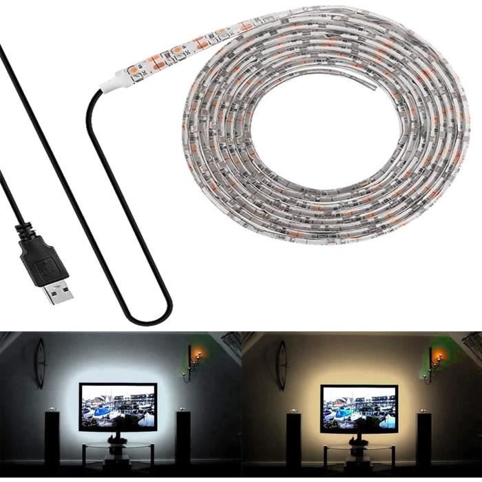 Guirlande lumineuse,Bande lumineuse LED USB 3528SMD DC5V, ruban de lampe  Flexible, RGB, 1M 2M 3M 4M 5M, TV, écran de - Type 4M-EU