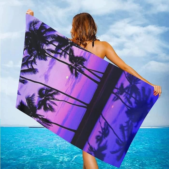 Serviette Plage Microfibre 100x180cm - Léger, Absorbant, Séchage Rapide