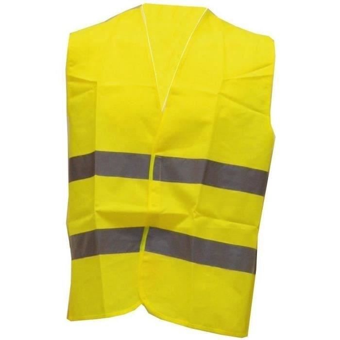 Gilet de sécurité fluo avec bandes réfléchissantes
