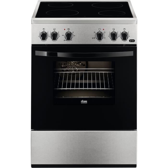 Cuisinière vitrocéramique FAURE FCV65091XA 4 foyers HiLight + four — free download