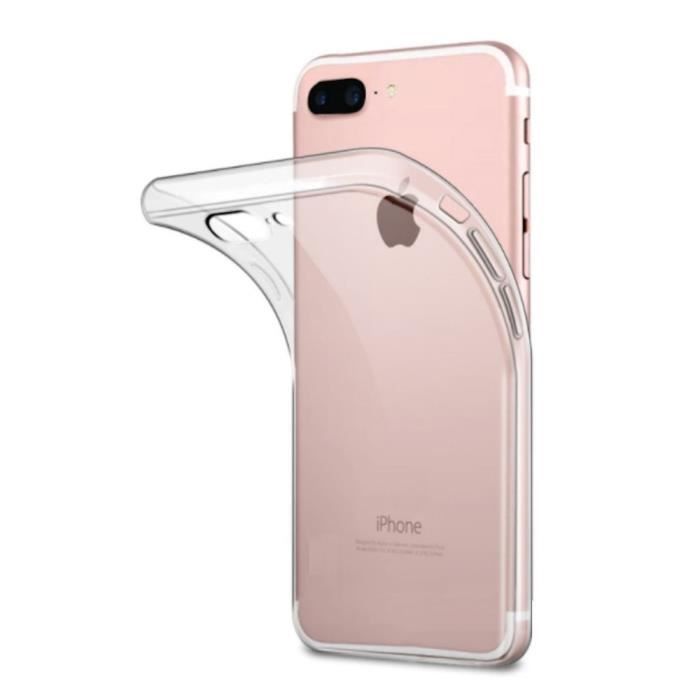 Coque silicone souple transparente pour Apple iPhone 7 Plus et iPhone 8 Plus (5,5\