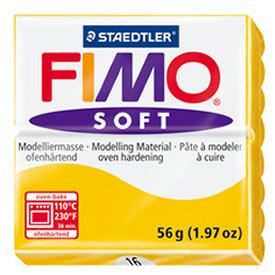 Pâte à modeler et à cuire - FIMO - Soft - Jaune soleil - 56g