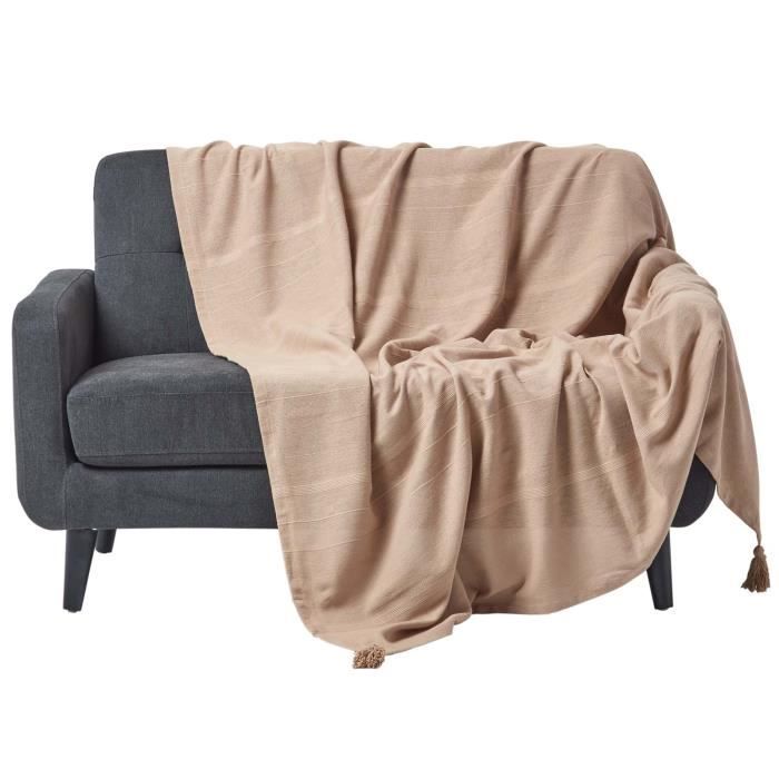 Jeté de lit ou de canapé Rajput Beige 255 x 360 cm Jeté de lit ou de canapé Rajput Beige 255 x 360 cm
