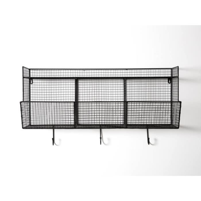 Etagere Tablette Patere En Metal Grillage 75x46 5x25 5cm Pelo